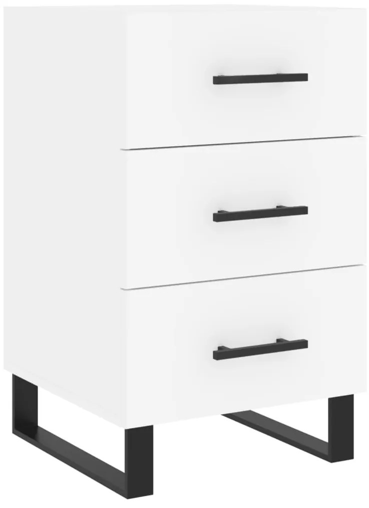 827684 vidaXL Нощно шкафче, черно, 40x40x66 см, инженерно дърво