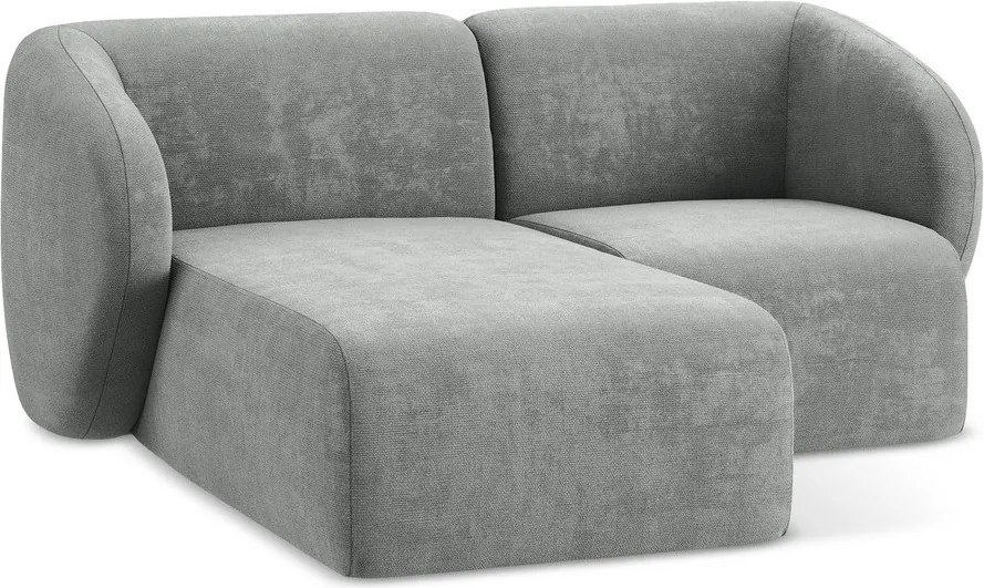 Сив шенилов ъглов диван (ляв ъгъл) Lani – Makamii