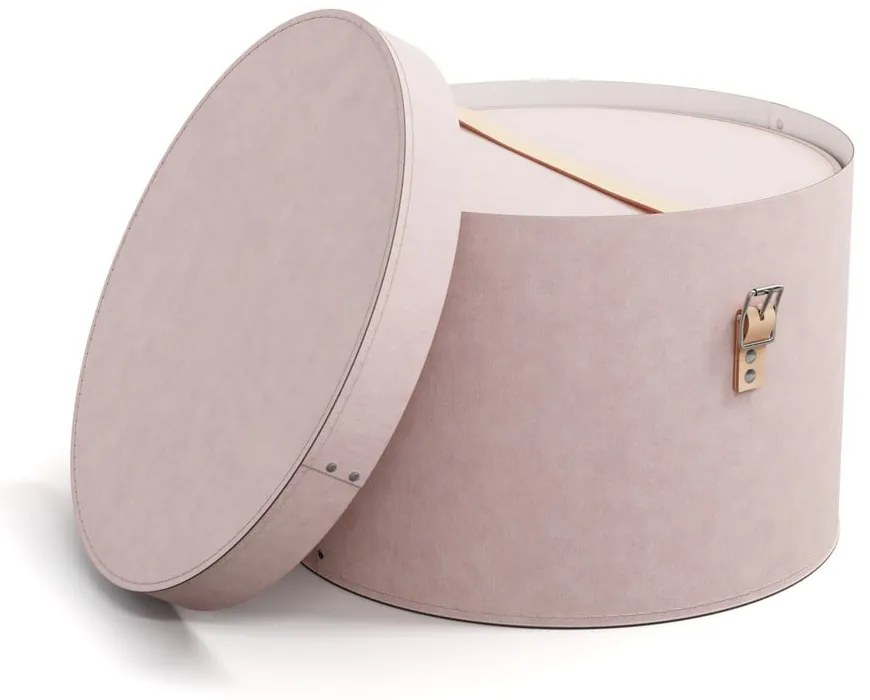 Декоративни светлорозови картонени кутии за съхранение в комплект от 2 бр. с капаци ø 37,5x25 cm Rut Restore Paper Laminate – Bigso