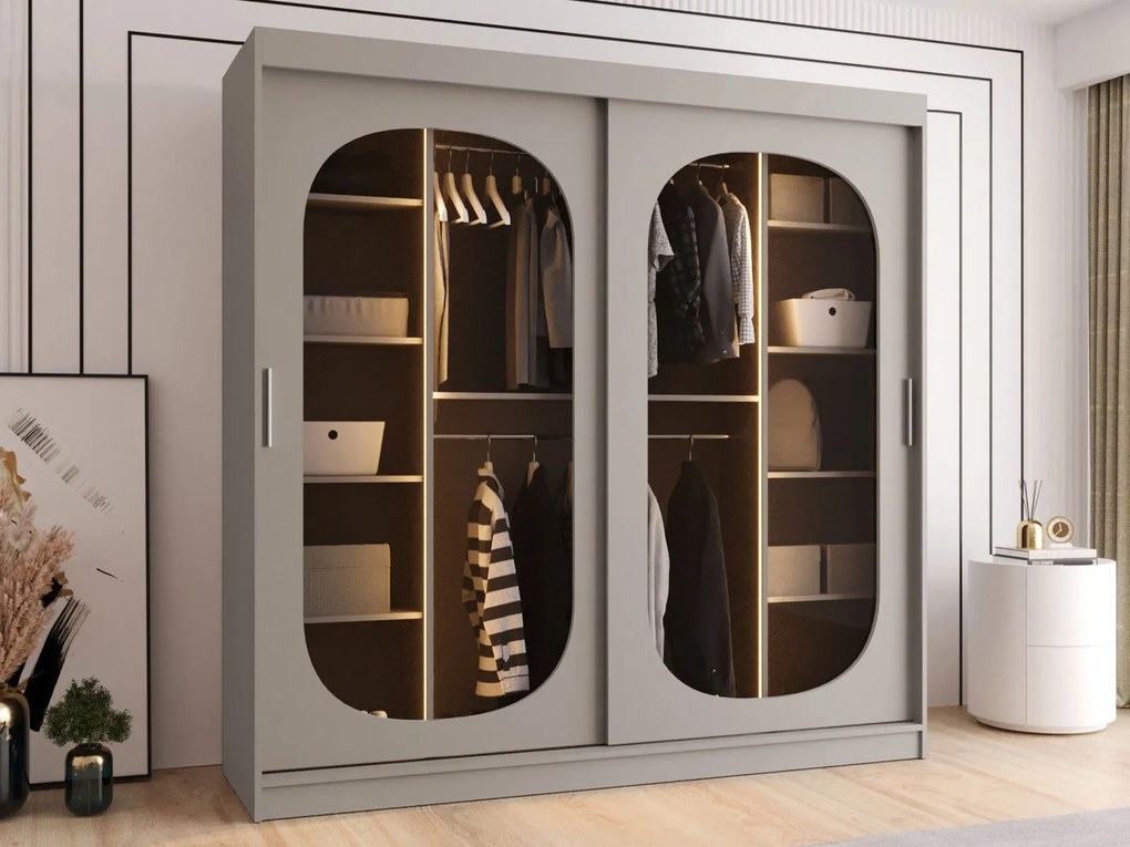 Гардероб Бахрайн 200 плъзгащ-Кашмир-Дължина: 200см