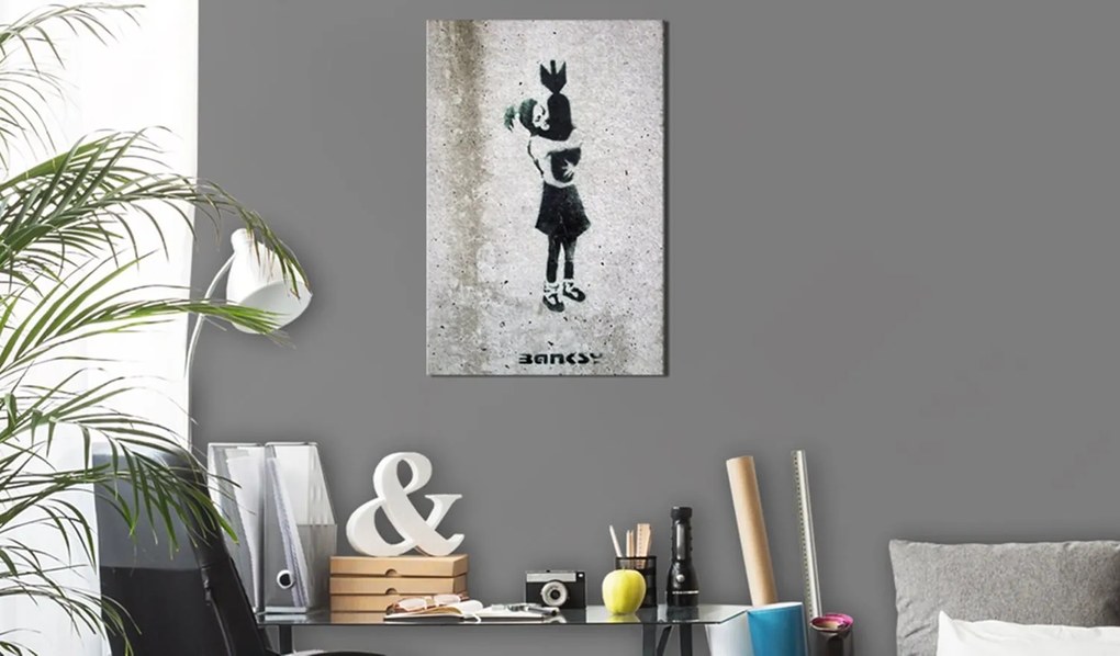 Печат върху платно - Bomb Hugger от Banksy 80x120