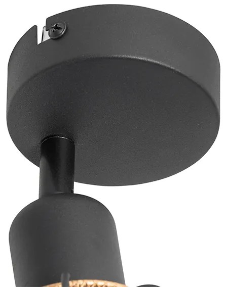 Дизайнерски таванна лампа черен със злато - Noud