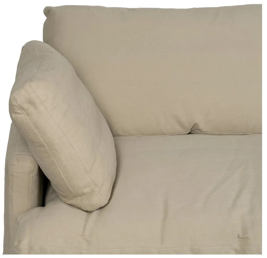 Бежов ленен диван 212 cm – Ixia