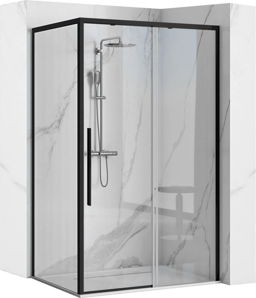 Душ кабина Rea SOLAR BLACK MAT 100x80