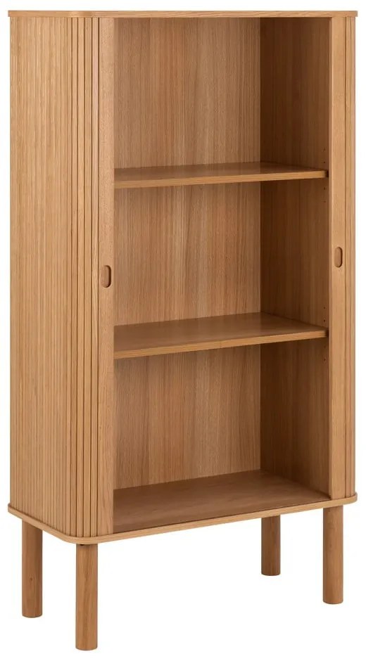 Шкафче от дъб с плъзгащи се врати в естествен цвят 80x145 cm Langley – Actona