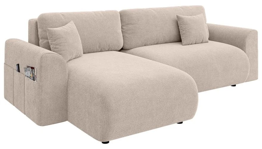 Бежов разтегателен ъглов диван (променлив) Lorine – Ropez