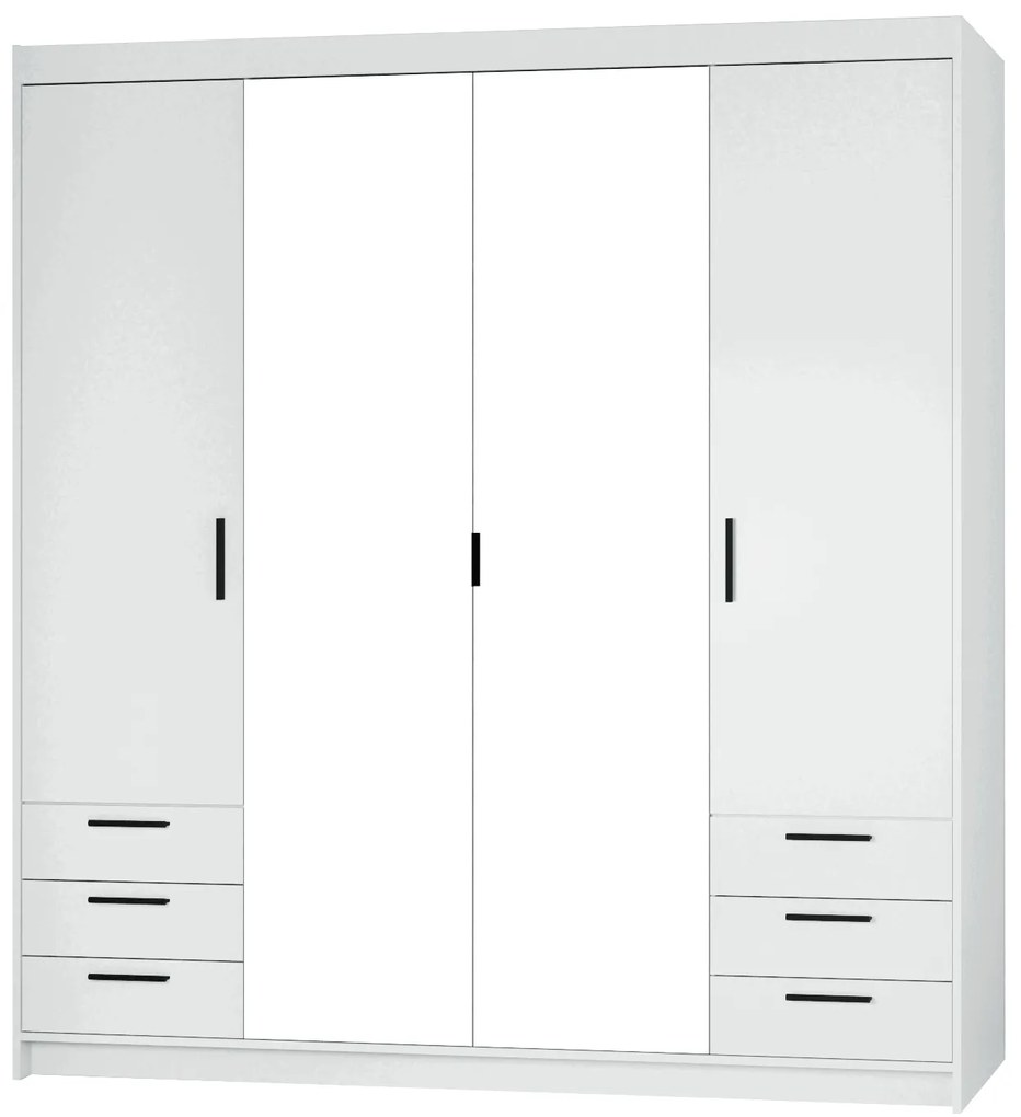 Гардероб Ester 4D6S 4 врати-Leuko