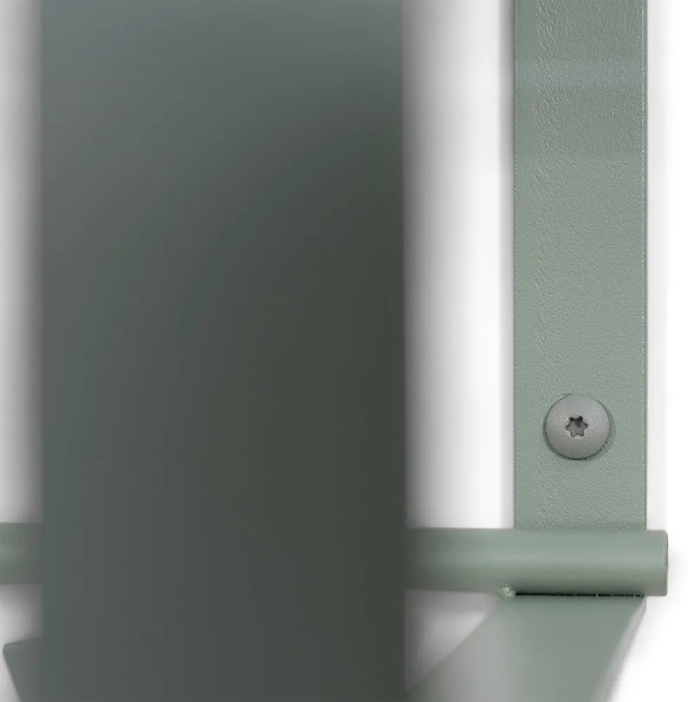 Сиво-зелена метална стенна закачалка с рафт 100 cm Rex – Spinder Design