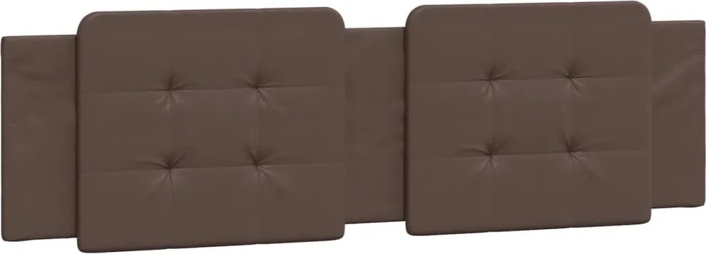 Мека табла за легло, кафява, 180 см, изкуствена кожа