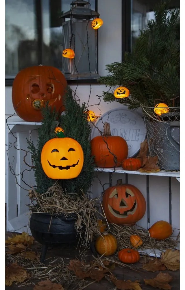 Светлинна верига на батерии с дължина 210 cm, 8 броя крушки Halloween – Star Trading