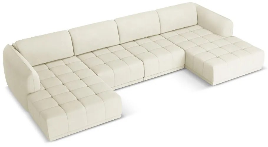 Бял ъглов диван Hoku – Makamii