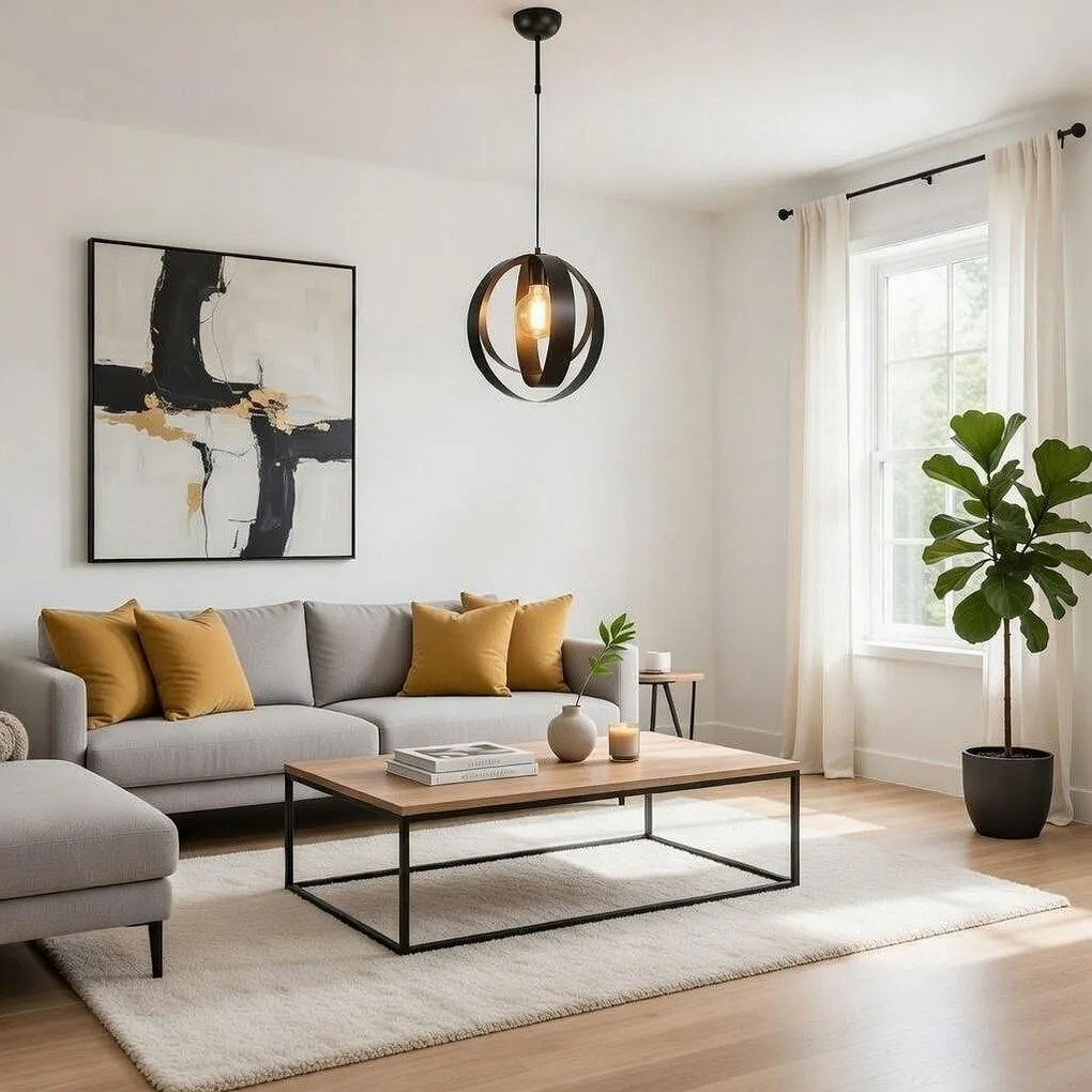 Пендел МАРТИС L, черен, 1xE27