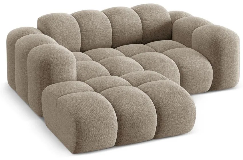 Светлокафяв шенилов ъглов диван (ляв ъгъл) Treno – Cosmopolitan Design