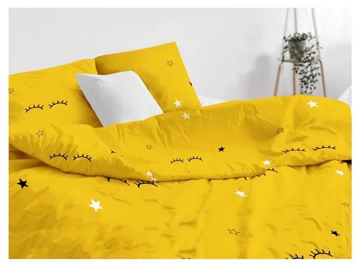 Жълто единично детско спално бельо 140x200 cm Dide – Mijolnir