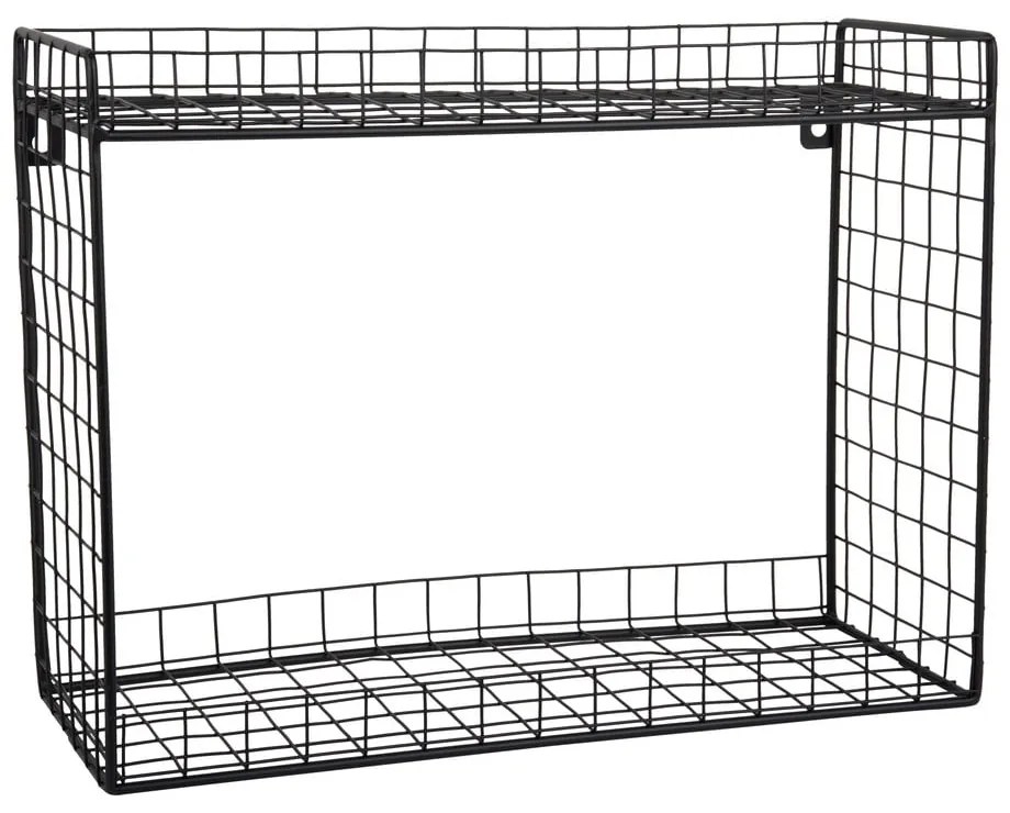 Черен стоманен стенен рафт на няколко нива 40 cm Reja – PT LIVING