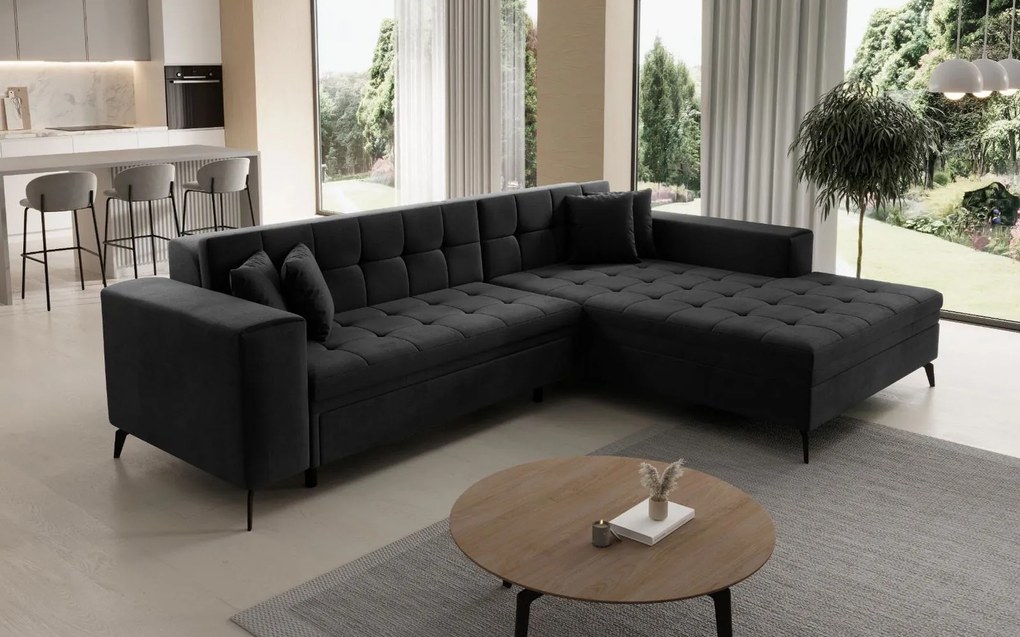 Ъглов диван Gessola-Right-Anthracite