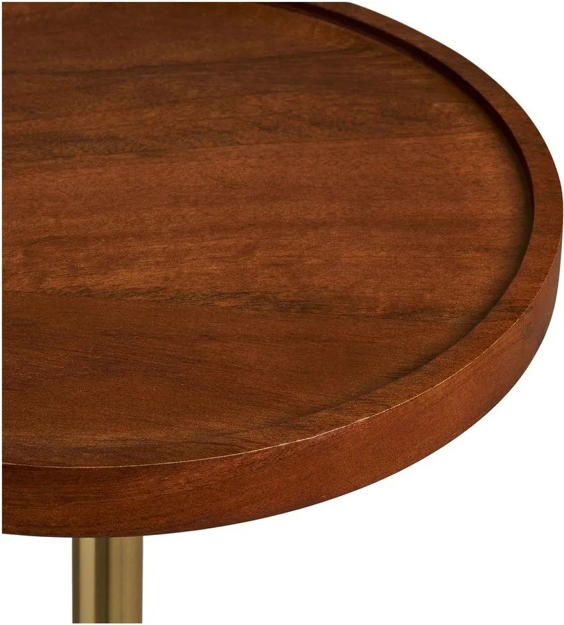 Кръгла странична масичка с дъска от мангово дърво ø 30 cm Sirone – House Nordic