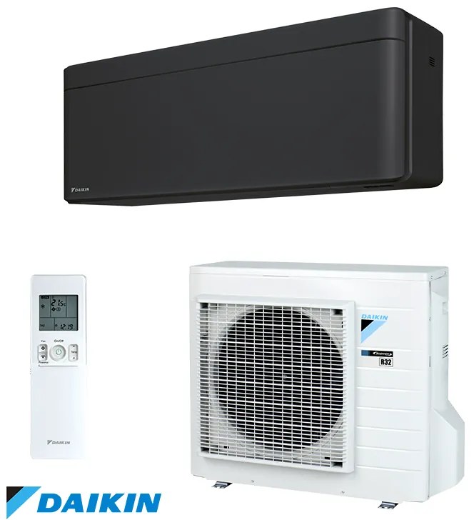 Инверторен климатик Daikin Stylish FTXA35BB/RXA35A, 12000 BTU, 25 м2, A+++/A+++, Wi-Fi, R-32, Черен