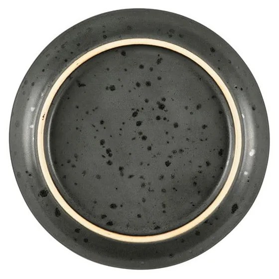 Зелена/черна десертна глинена чиния ø 17 cm Gastro Green/Black – Bitz