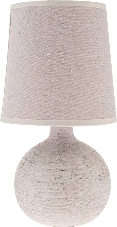 Светлосива керамична настолна лампа с текстилен абажур (височина 29 cm) Bianca – Dakls
