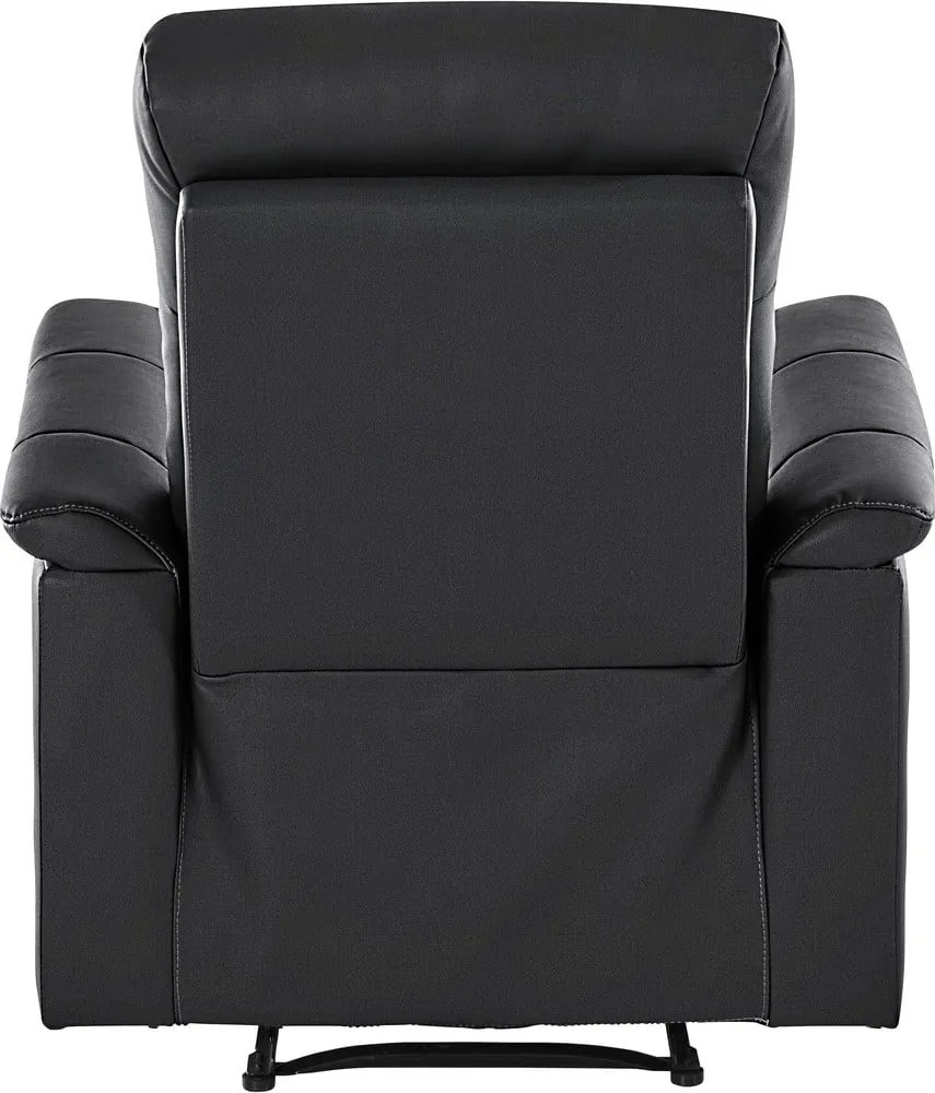 Черно кожено релаксиращо кресло Southbrook – Støraa