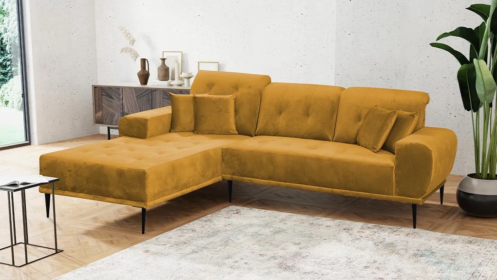 Ъглов диван Rapallo-Moustardi-Left