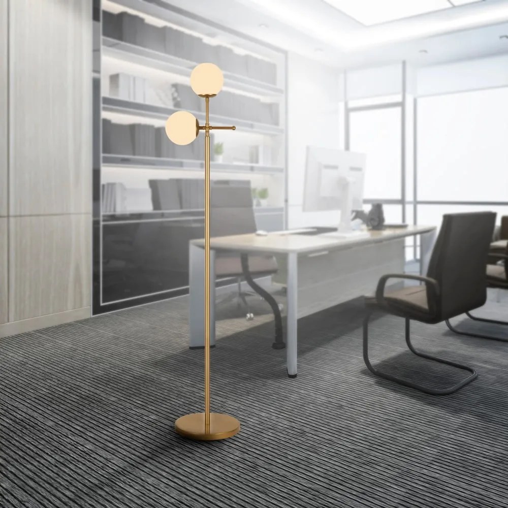 Подова лампа в златист цвят , височина 174 cm Kruva - Squid Lighting