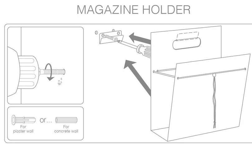 Стойка за списания от метал и еко кожа Bull L – LIND DNA