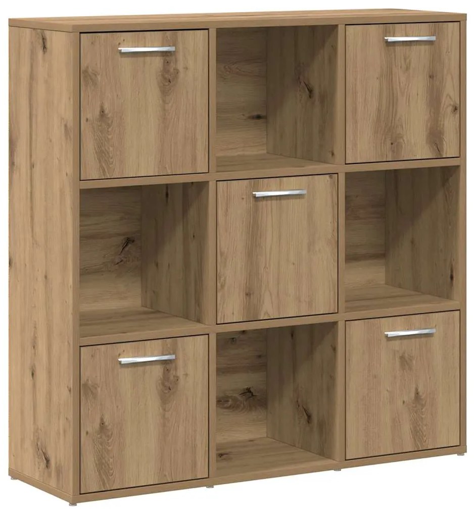 856059 vidaXL Рафт за книги Artisan Дъб 90x28x90 cm Инженерна дървесина