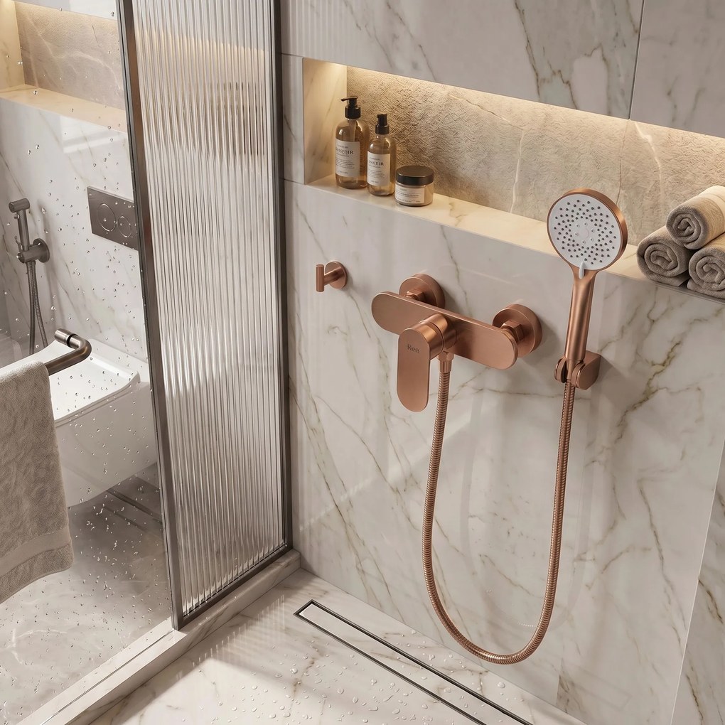 Смесител за душ Rea DROP Brush Copper