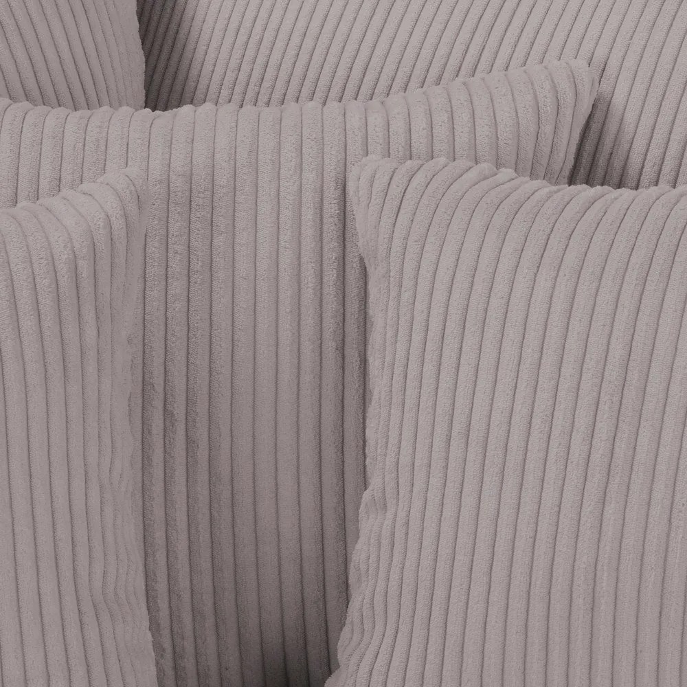 Ъглов диван от сив велур (ляв ъгъл) Ariella - Ropez