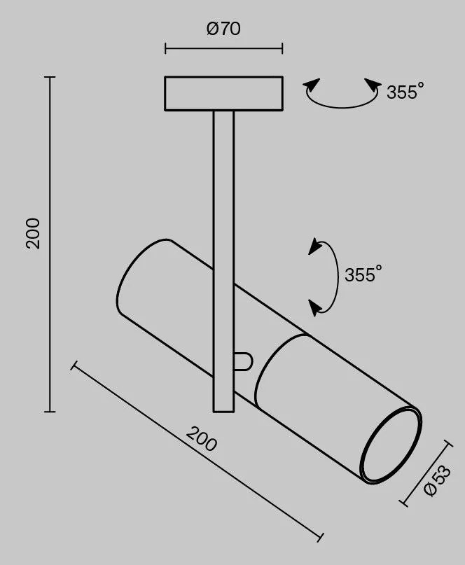 обесване Точкова светлина покрив Maytoni Elti-Черен