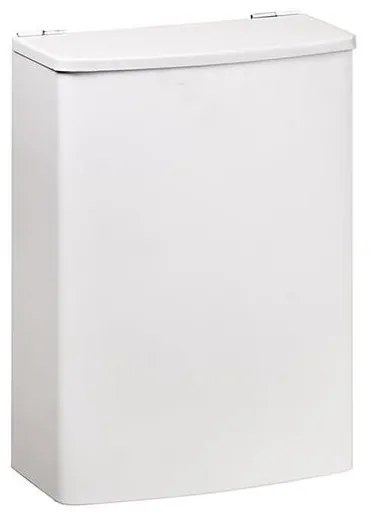 Компактен кош 19 x 26,5 см от неръждаема стомана с бяло покритие