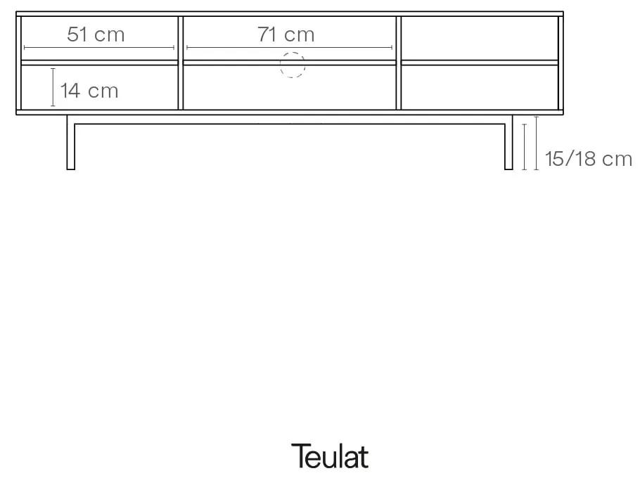 Бяла маса за телевизор 180x52 cm Sierra – Teulat