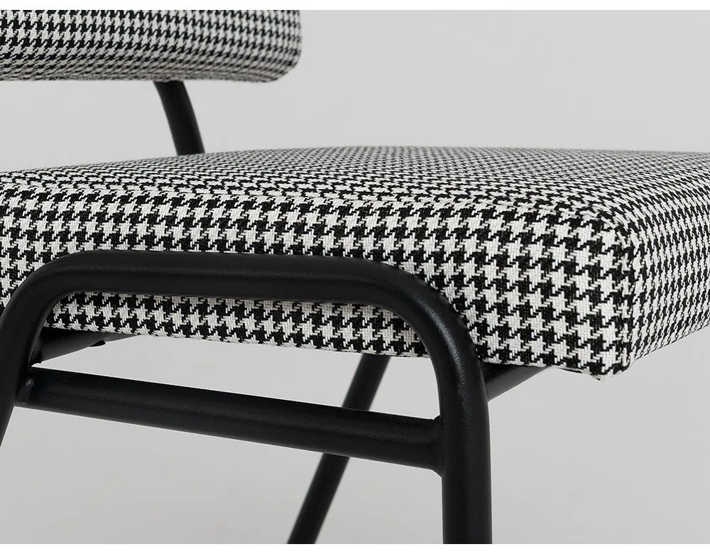 Бял и черен стол за хранене Simple - CustomForm