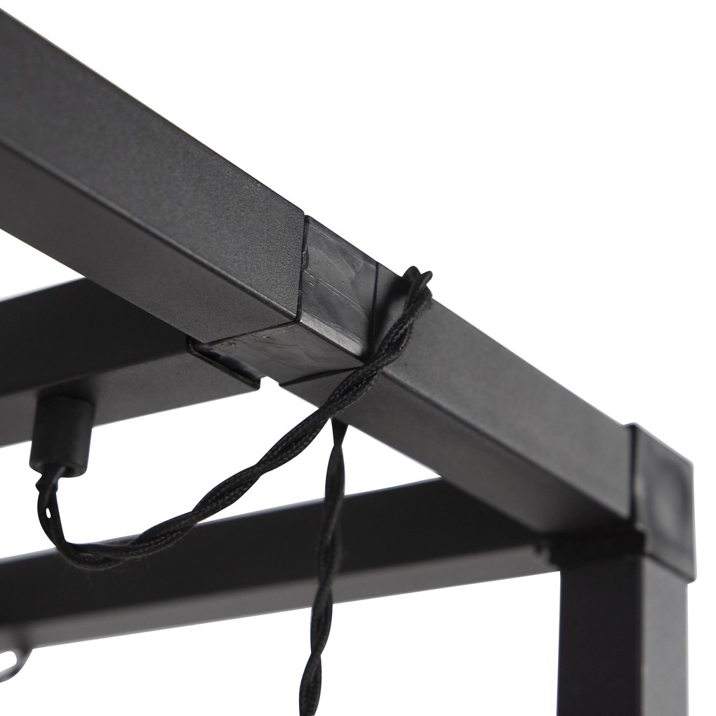 Интелигентна подова лампа черна 3-светлина с WiFi G95 - Big Cage