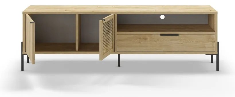 Масичка за телевизор с дъбов декор в естествен цвят 160x50 cm Inca - Marckeric