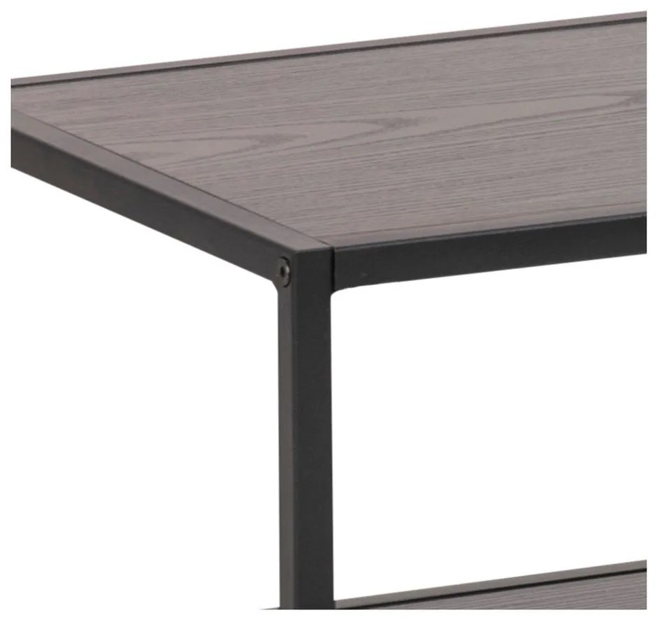 Черна телевизионна масичка от ясен 120x46 cm Seaford - Actona