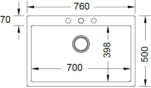 Мивка Duralit KZ075 единичен-Gkri Skouro