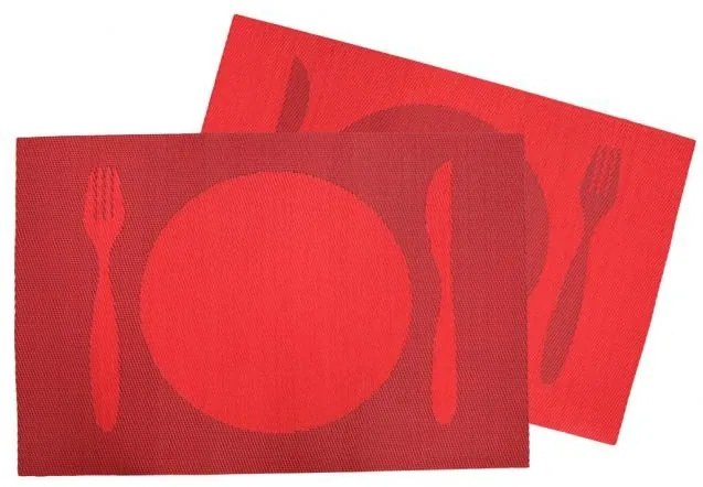 Horecano - Подложка с декор червена 30х45см PVC (A0241)