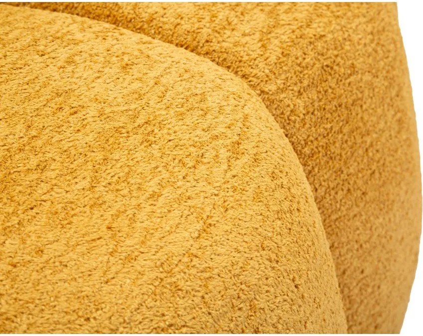 Диван от букле в цвят горчица 145 cm Ball – Mauro Ferretti