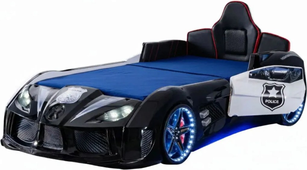 Детско легло кола Police Racer LED