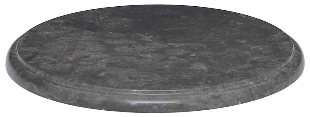 149190 vidaXL Плот за маса, черен, Ø40x2,5 см, мрамор