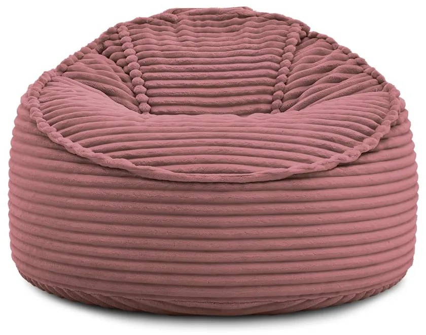 Розов пуф от рипсено кадифе Socrate – Bobochic Paris