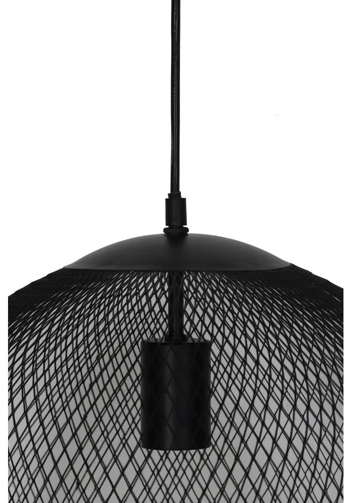 Матово-черно висящо осветително тяло с метален абажур ø 50 cm Reilley – Light & Living