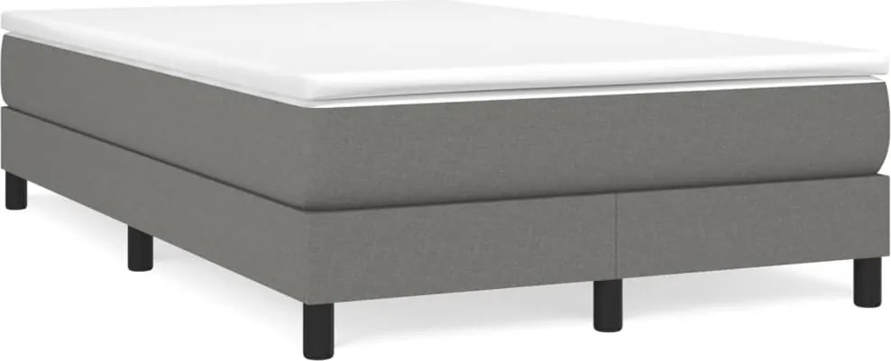 3120501 vidaXL Рамка за легло с пружини, тъмносива, 120x200 см, плат