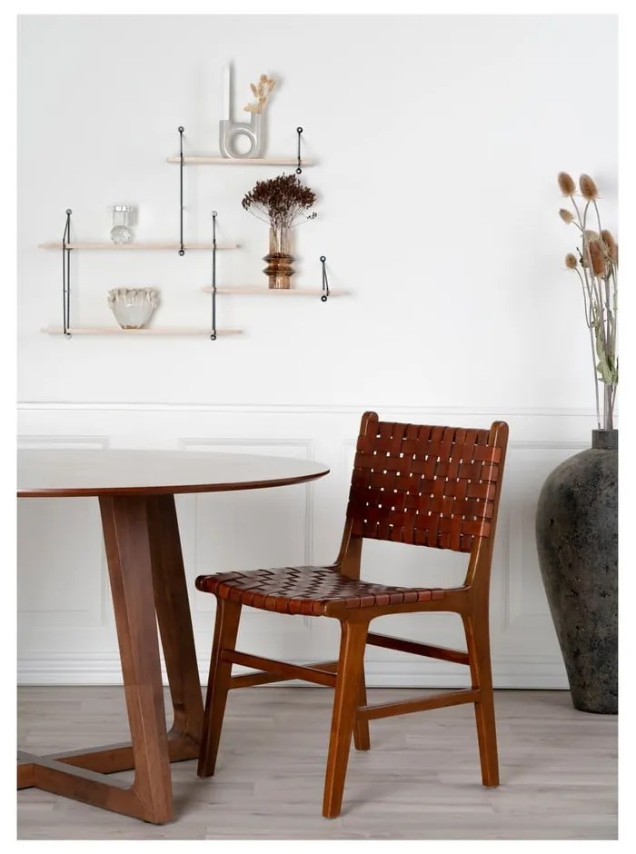 Кафяви трапезни столове от тиково дърво в комплект от 2 броя Perugia - House Nordic