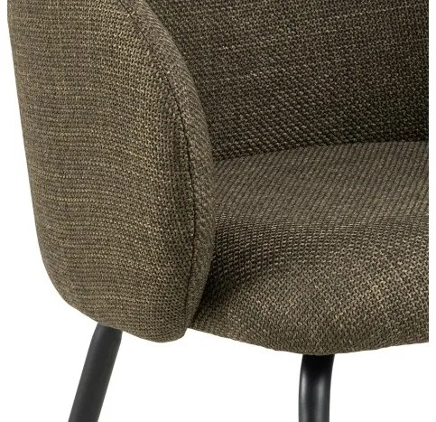 ЦЛЯРА Маслинено Зелено (тъкан Басэл 77)/крака черни - МОДЕРЕН ТАПИЦИРАН СТОЛ ЛОФТ ЗА ДНЕВНА/ТРАПЕЗАРИЯ/ОФИС