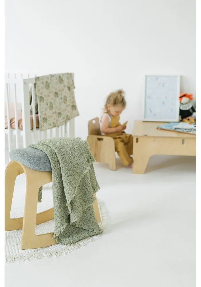 Детско бежово ленено платно Ботаника, 70 x 100 cm - Linen Tales