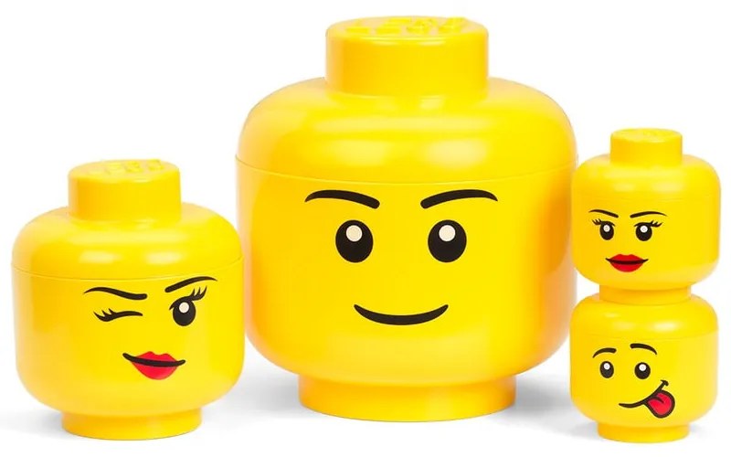 Жълта кутия за съхранение Silly, ø 10,6 cm - LEGO®